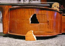 Cello rib with hole