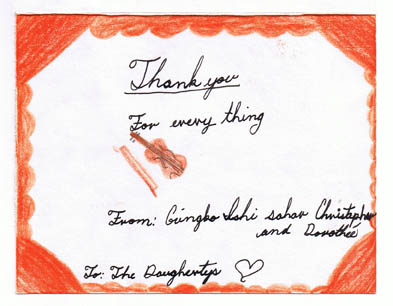 Thank you card